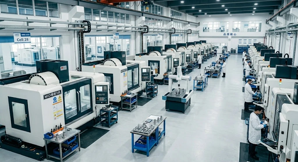 A professional high-tech CNC machining facility in China with advanced production equipment. A professional high-tech CNC machining facility in China with advanced production equipment.
